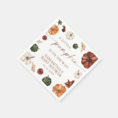 Little Pumpkin On The Way Fall Baby Shower スタンダードカクテルナプキン (角)