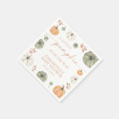 Little Pumpkin On The Way Fall Baby Shower スタンダードカクテルナプキン (角)
