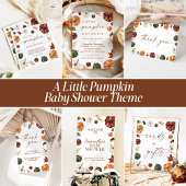 Little Pumpkin On The Way Fall Baby Shower スタンダードカクテルナプキン