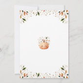 Little Pumpkin on the Way Fall Floral Baby Shower 招待状 (裏面)