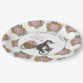 Little Pumpkin on the Way Girl Baby Shower ペーパープレート (アングル)