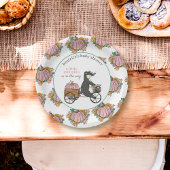 Little Pumpkin on the Way Girl Baby Shower ペーパープレート