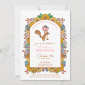 Little Pumpkin on the Way Girl Baby Shower 招待状 (正面)