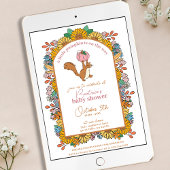 Little Pumpkin on the Way Girl Baby Shower 招待状