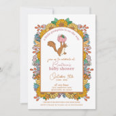 Little Pumpkin on the Way Girl Baby Shower 招待状 (正面)