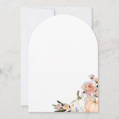 Little Pumpkin on the Way Pink Floral Baby Shower 招待状 (裏面)