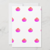 Little Pumpkin On The Way Pink Girl Baby Shower 招待状 (裏面)