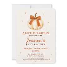 Little Pumpkin Orange Bow | 秋のベビーシャワー