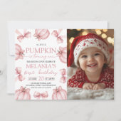 Little Pumpkin Photo Invitation 招待状 (正面)