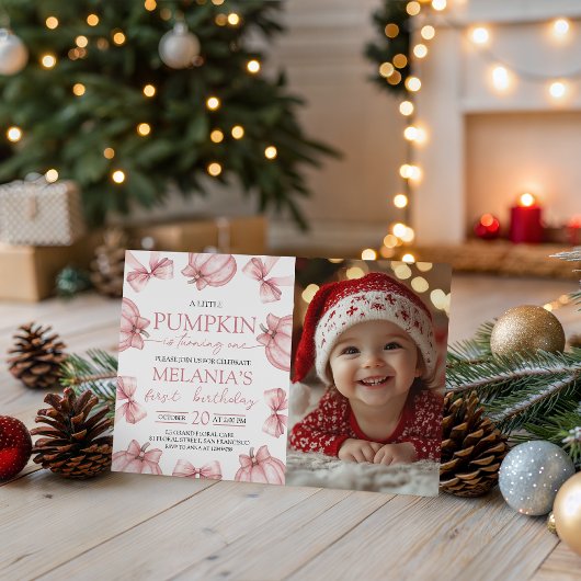 Little Pumpkin Photo Invitation 招待状