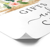 Little Pumpkin Pink Baby Shower Gifts & Cards Sign ポスター (角)