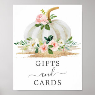 Little Pumpkin Pink Baby Shower Gifts & Cards Sign ポスター