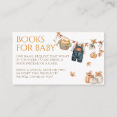 Little Pumpkin Rustic Baby Shower Book Request エンクロージャーカード (正面)
