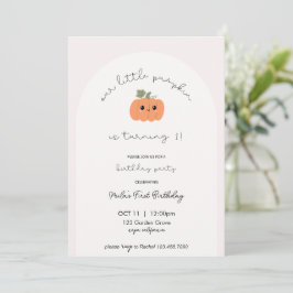 Little Pumpkin’s First Birthday Invitation 招待状