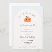 Little Pumpkin’s First Birthday Invitation  招待状 (正面/裏面)