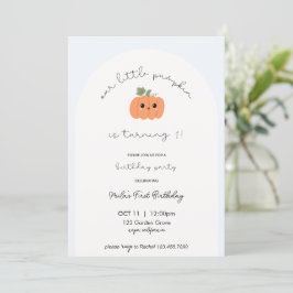 Little Pumpkin’s First Birthday Invitation  招待状