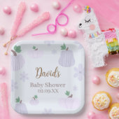 Little Pumpkin Soft Blue Baby Shower  ペーパープレート (パーティー)