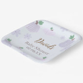 Little Pumpkin Soft Blue Baby Shower  ペーパープレート (傾斜あり)