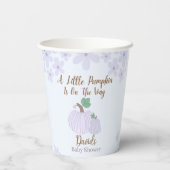 Little Pumpkin Soft Blue Baby Shower 紙コップ (裏面)