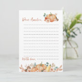 Little Pumpkin Time Capsuleノートメッセージカード サンキューカード (スタンド正面)