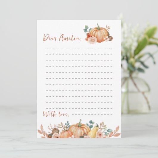 Little Pumpkin Time Capsuleノートメッセージカード サンキューカード (スタンド正面)