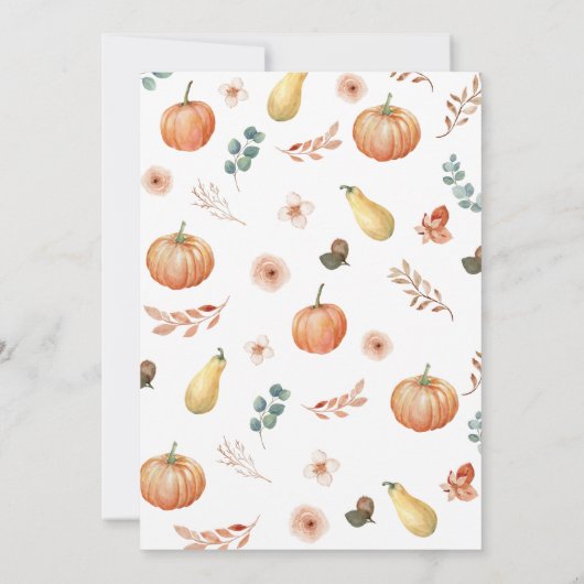 Little Pumpkin Time Capsuleノートメッセージカード サンキューカード (裏面)