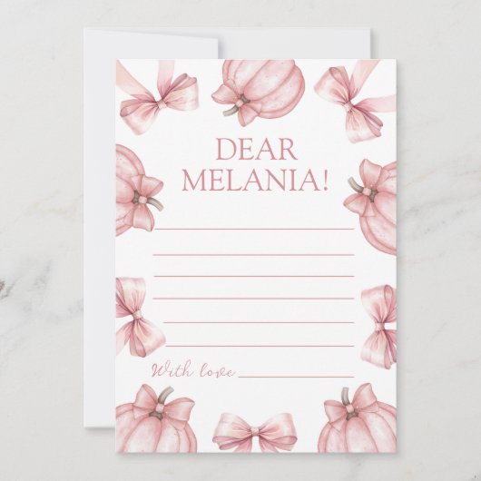 Little Pumpkin Time Capsule Card 招待状 (正面)