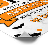 Little Pumpkin Turning One Halloween 1st Birthday ポスター (角)