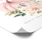 Little Pumpkin Turning One Photo Guestbook Sign ポスター (角)