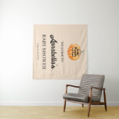 Little Pumpkin Welcome Baby Shower タペストリー (インサイチュ(横))