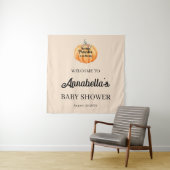 Little Pumpkin Welcome Baby Shower タペストリー (インサイチュ)