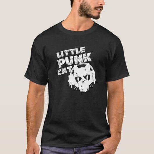 Little Punk Cat Punk Rocker Mohawk Punker Tシャツ (正面)