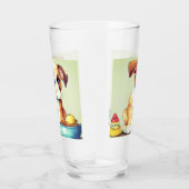 Little pup Bulldog wants to play タンブラーグラス (右)