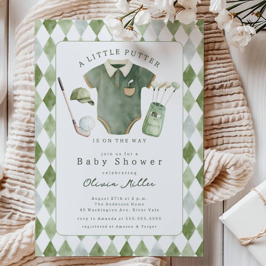 Little Putter Baby Shower Invitation 招待状