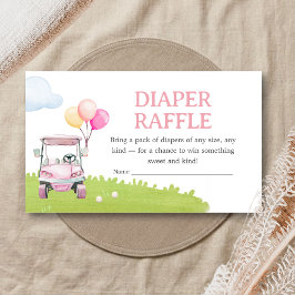 Little Putter Golf Baby Shower Diaper Raffle エンクロージャーカード
