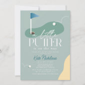Little Putter Golf Course Fairway Boy Baby Shower 招待状 (正面)