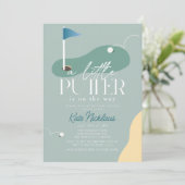 Little Putter Golf Course Fairway Boy Baby Shower 招待状 (スタンド正面)