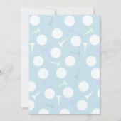 Little Putter Golf Course Fairway Boy Baby Shower 招待状 (裏面)