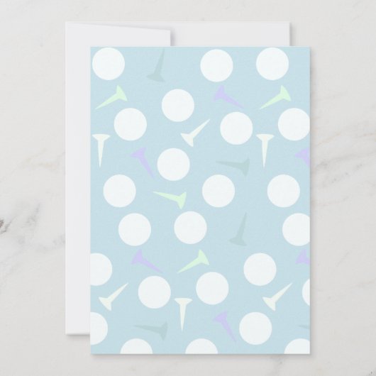 Little Putter Golf Course Fairway Boy Baby Shower 招待状 (裏面)