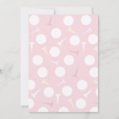 Little Putter Golf Fairway Bow Girl Baby Shower 招待状 (裏面)