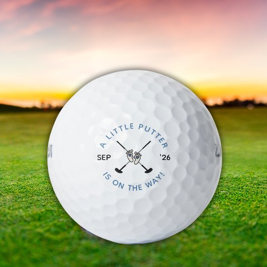 Little Putter Golf Gender Pregnancy Reveal Blue ゴルフボール