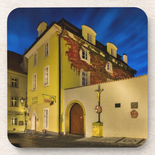 Little Quarter Cross Night Hard Plastic Coaster コースター (正面)