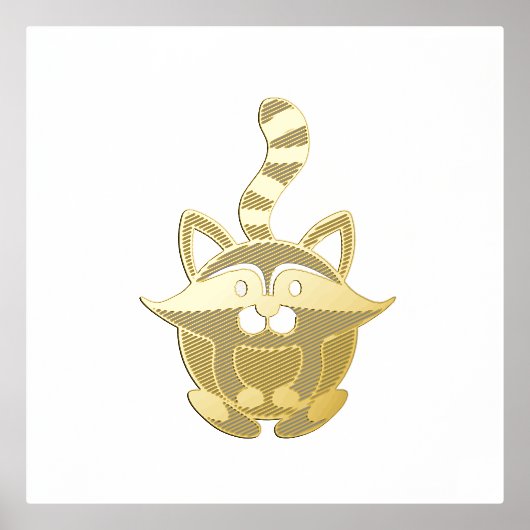 Little Raccoon 箔ポスター (正面)