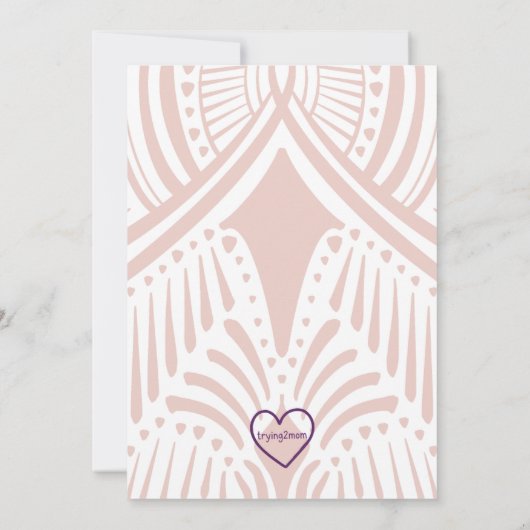 Little Rainbow Coming, Boho Baby Shower  招待状 (裏面)