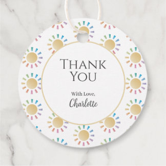 Little Rainbow Sunshine Baby Showerありがとう フェイバータグ