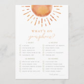 Little Ray of Sunshineあなたの電話ゲームに何が 招待状 (正面)