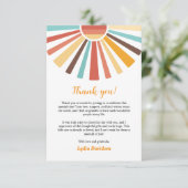 Little Ray Of Sunshineベビーシャワーサンキューカード サンキューカード (スタンド正面)