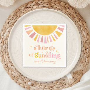 Little Ray of Sunshineベビーシャワーナプキン スタンダードカクテルナプキン