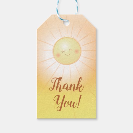 Little Ray of Sunshineベビーシャワー ギフトタグ (正面)