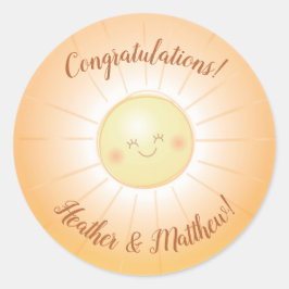 Little Ray of Sunshineベビーシャワー ラウンドシール